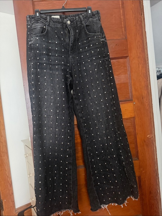 Anthropologie Denim - Anthropologie Black Studded Wide-Leg Jeans